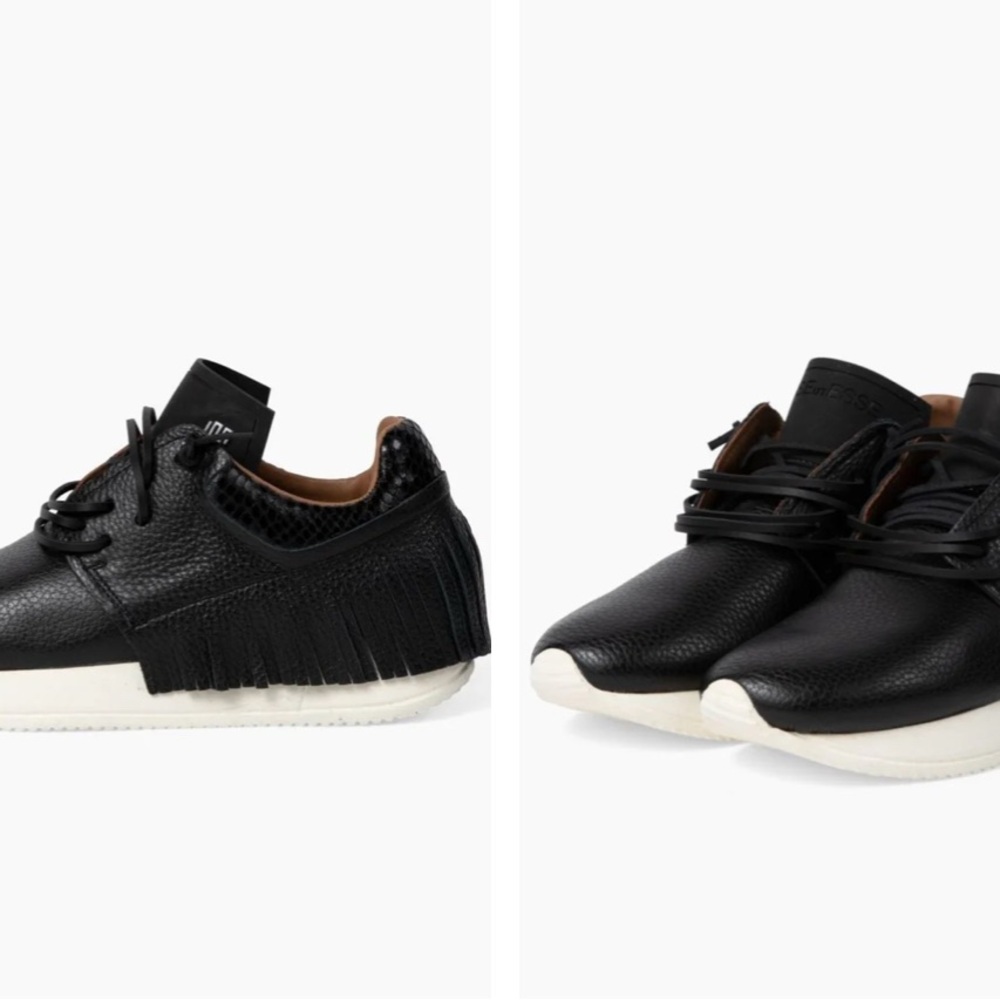Black Fringe Women's Sneakers - Picture 6 of 6